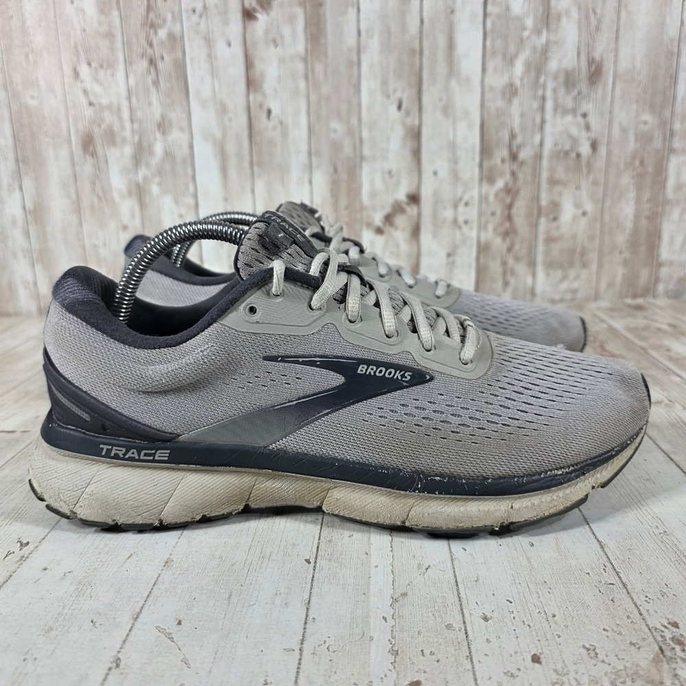 Brooks Trace Mens Running Shoes Grey Black 1103641D097 Size 9 Medium D